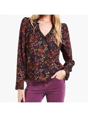 Dear John Multicolor Floral Blouse – Size Small